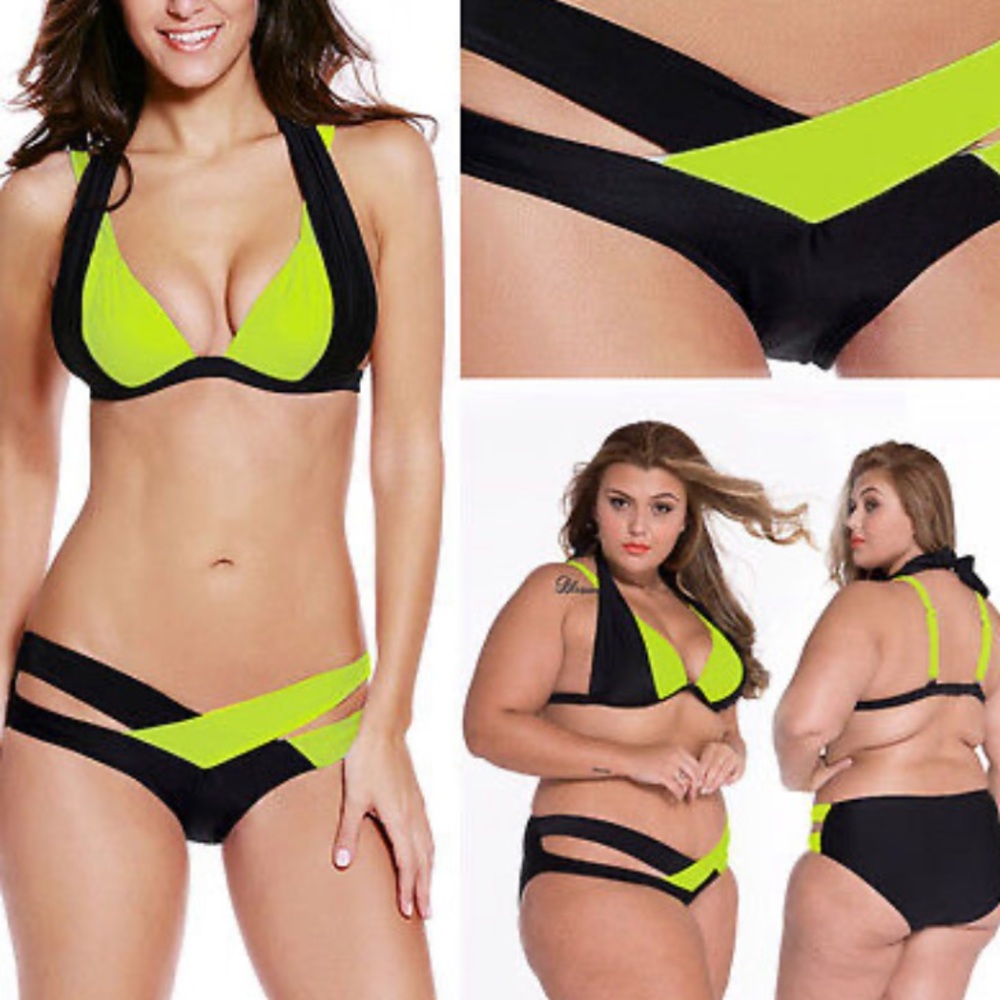 Neon yellow & Black Bikini